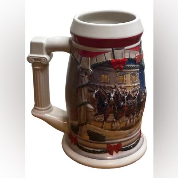Holiday At The Capitol 2001 Budweiser Holiday Beer Stein Mug USA Christmas CS455 - Picture 3 of 7